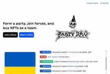 PartyBid Airdrop Review: Now create or join a party to buy an NFT.