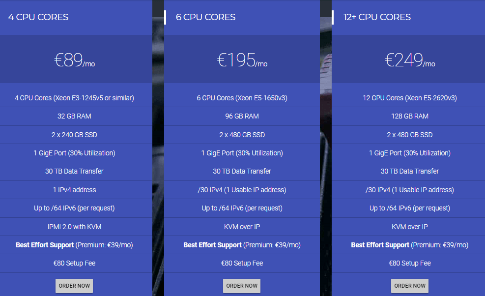 Hostcoloreurope Price