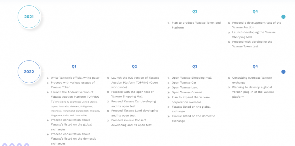 Vanesse Roadmap