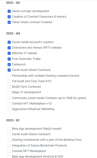 CalltoCombat Roadmap