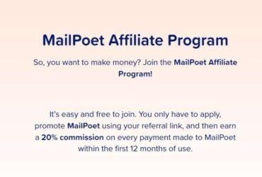 MailPoet Affiliate Program
