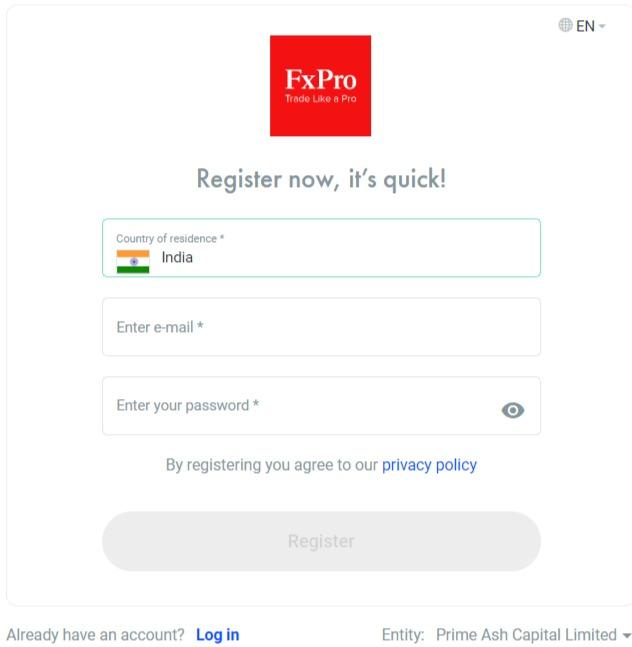 How To Create Account At FxPro 