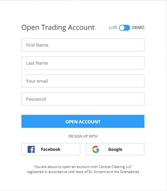 How To Create Account At FXCC