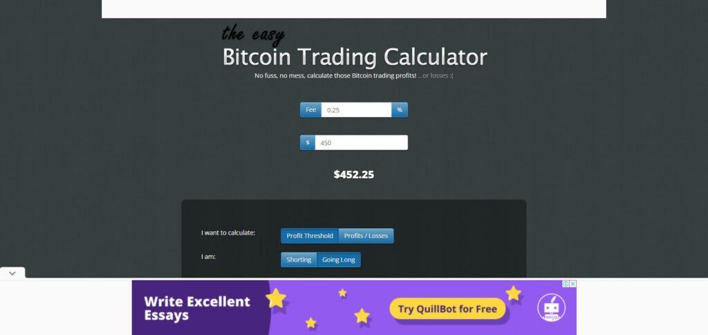 Easy Bitcoin calculator