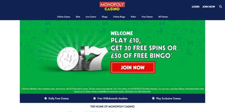 Monopoly Casino Review: Get 30 Free Spins
