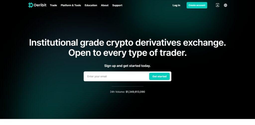 Deribit (Best Crypto Futures Exchanges)