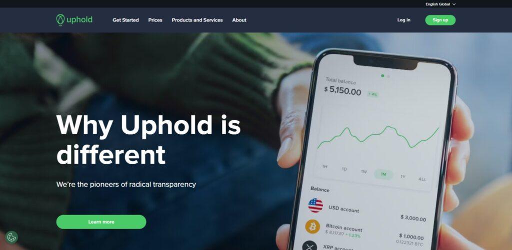 Uphold (Best Crypto Savings Accounts)