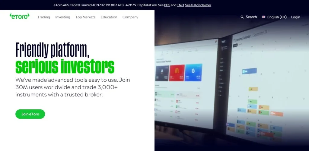 Etoro (Best Fiat Onramps For Cryptocurrency)