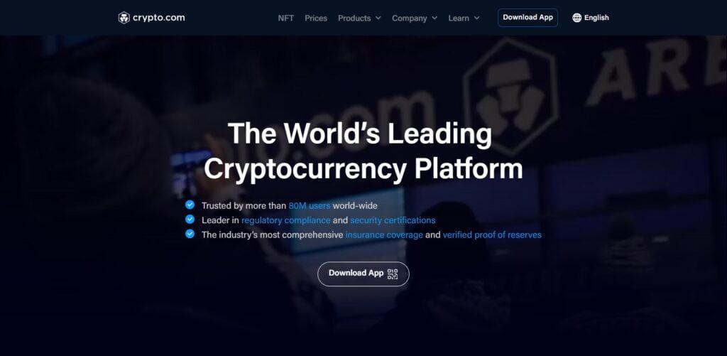 Crypto.com (Best Fiat Onramps For Cryptocurrency)