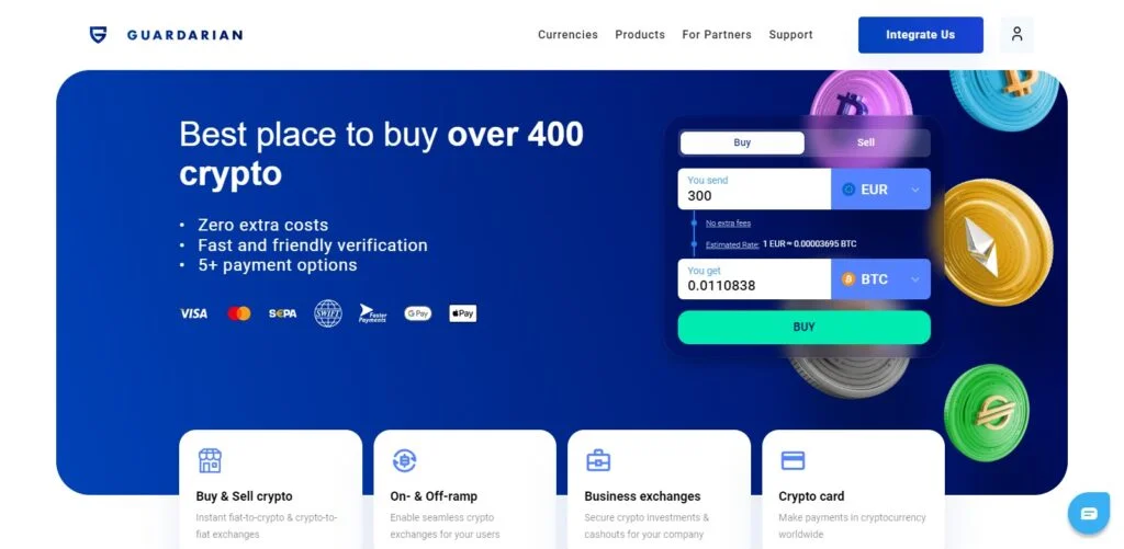 Guardarian (Best Fiat Onramps For Cryptocurrency)