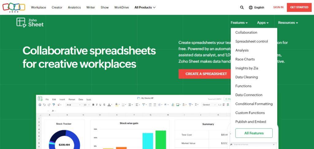 Zoho Sheet