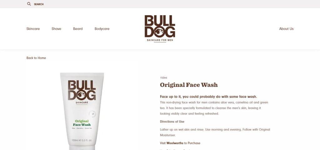 Bulldog Skincare for Men Original Face Wash