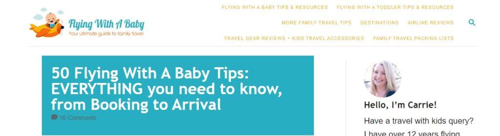 Flying With A Baby