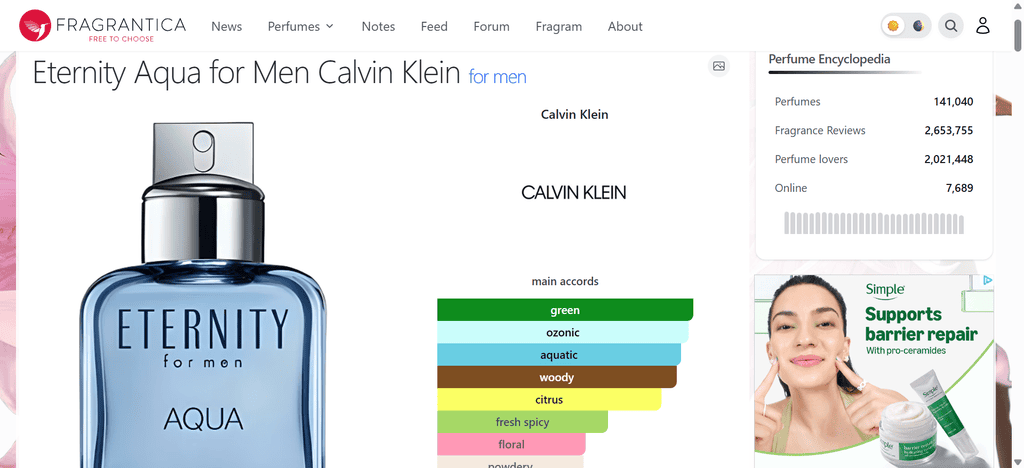 Calvin Klein Eternity for Men Aqua