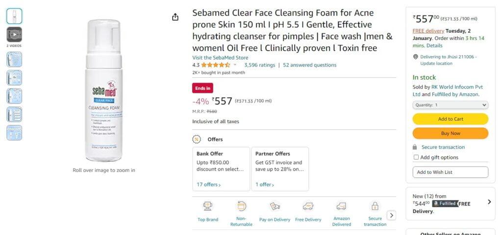 Sebamed Clear Face Foam