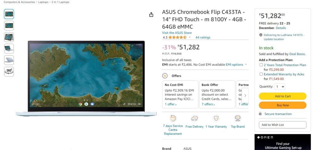 ASUS Chromebook Flip C433TA