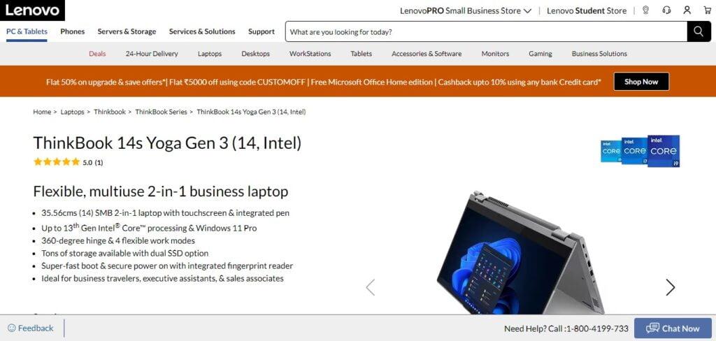 Lenovo ThinkBook 14s Yoga Gen 3