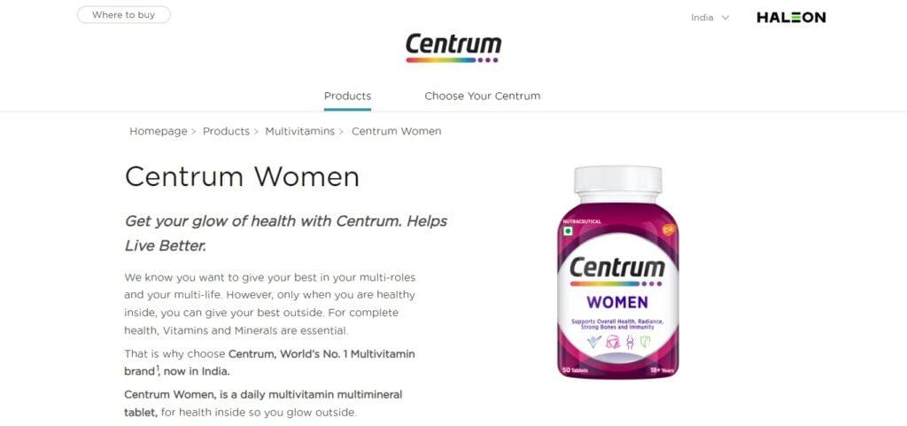 Centrum Women, Multivitamin