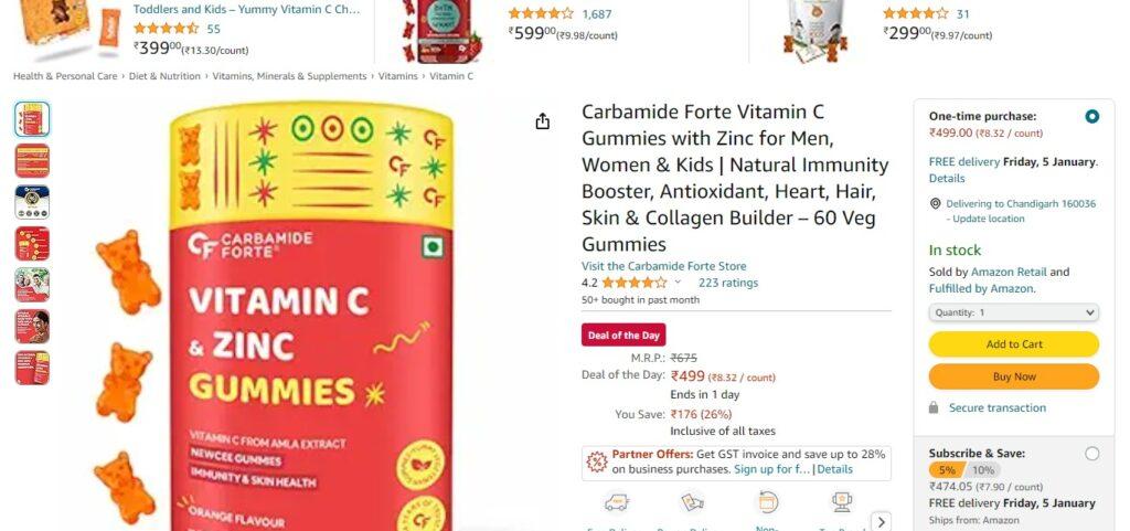 Carbamide Forte Vitamin C Gummies