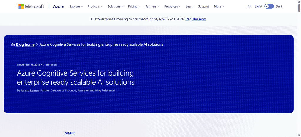 Microsoft Azure Cognitive Services