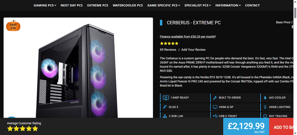 UK Gaming Computers Cerberus