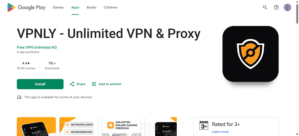 VPN Free Unlimited - VPNLY