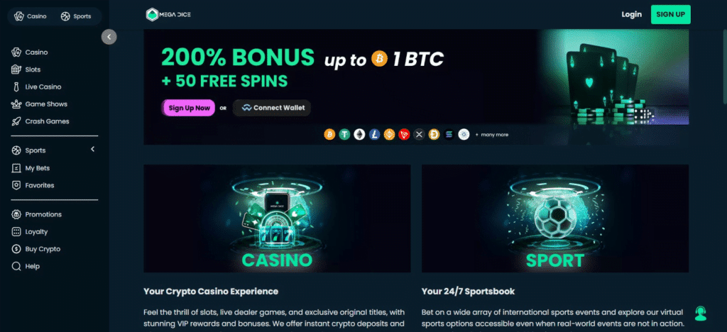 Megadice (Best Crypto Casinos In New Zealand)