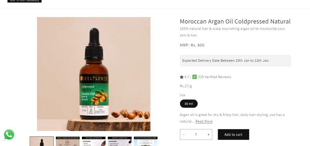 Moroccan Argan Oil Coldpressed Natural