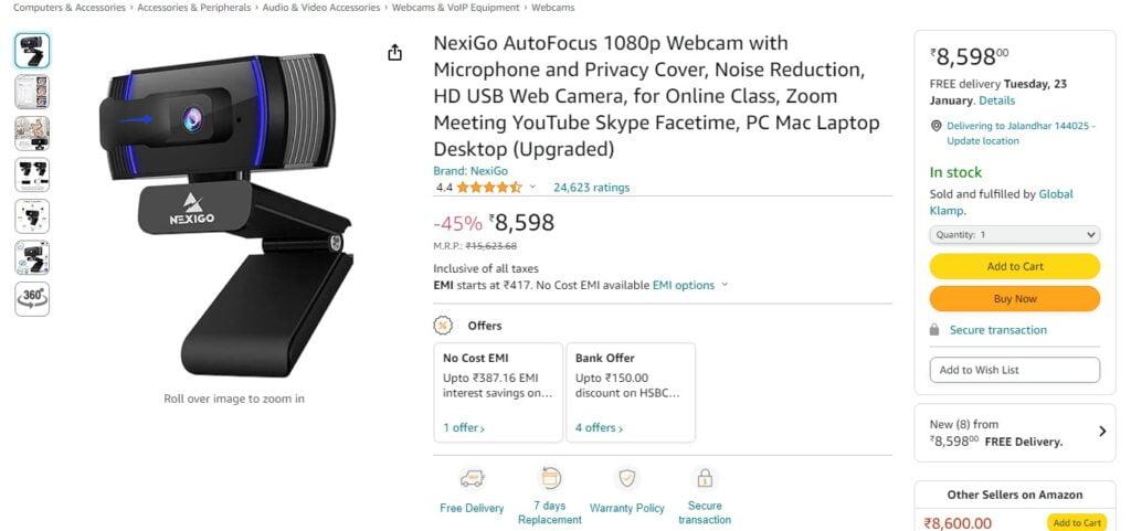 NexiGo 1080p Web camera