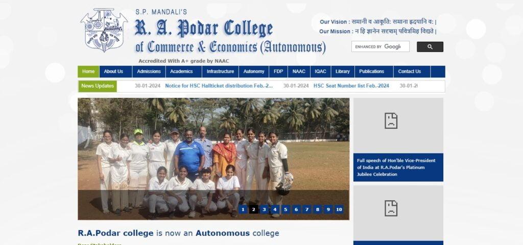 R A Podar College Of Commerce & Economics