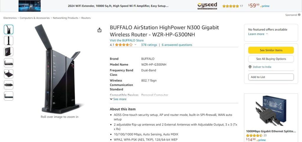 Buffalo AirStation HighPower N300