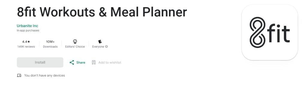 18.8fit Workout & Meal Planner