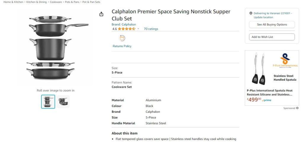 Calphalon Premier Space Saving Nonstick Supper Club Set