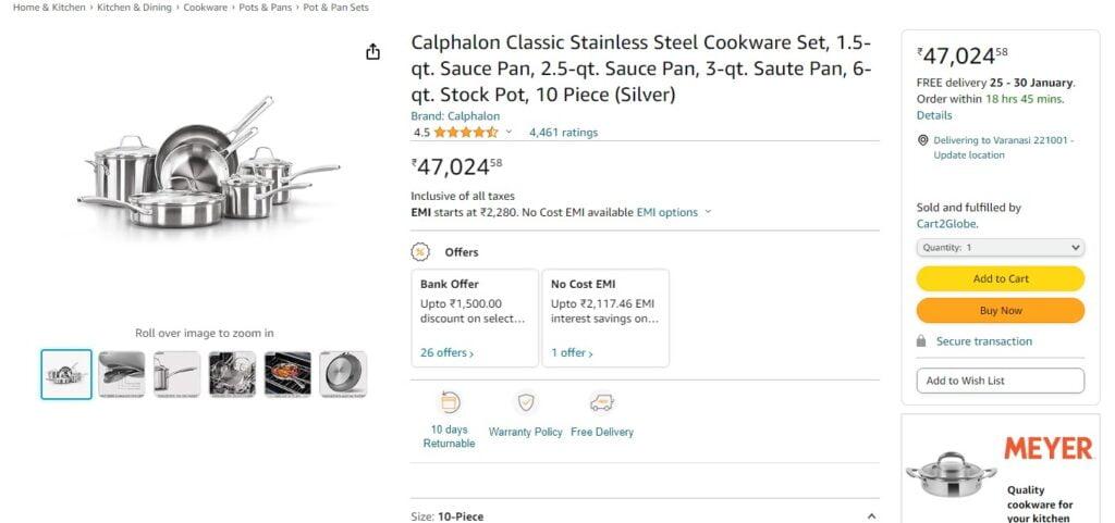Calphalon Classic Stainless Steel Cookware Set