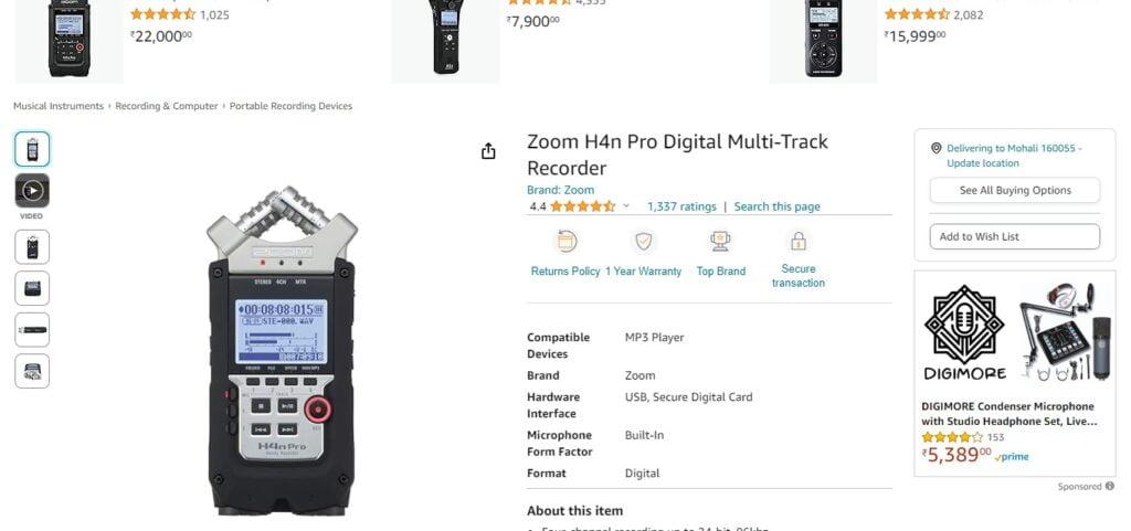 Zoom H4n Pro