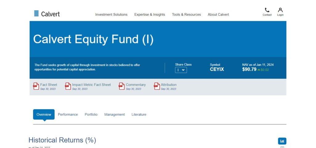 Calvert Equity Fund