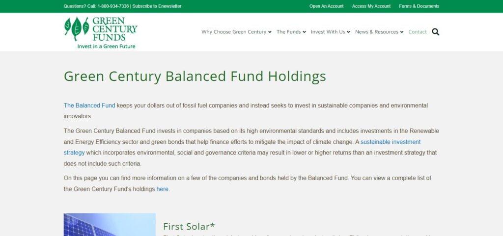 Green Century Balanced Fund