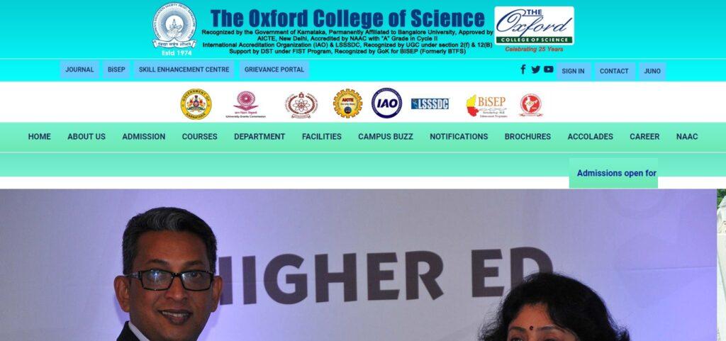 The Oxford College of Science - [TOCS], Bangalore