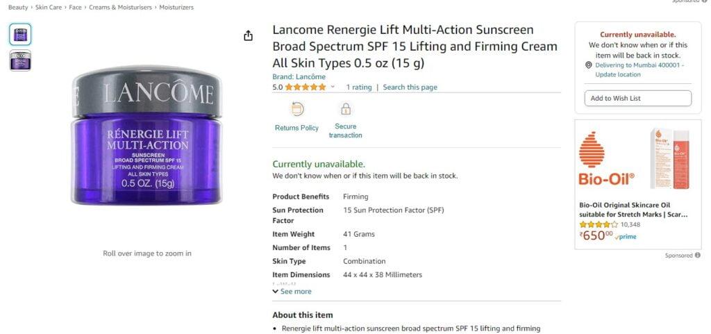 Lancôme Renergie Lift Multi-Action Lifting and Firming Cream