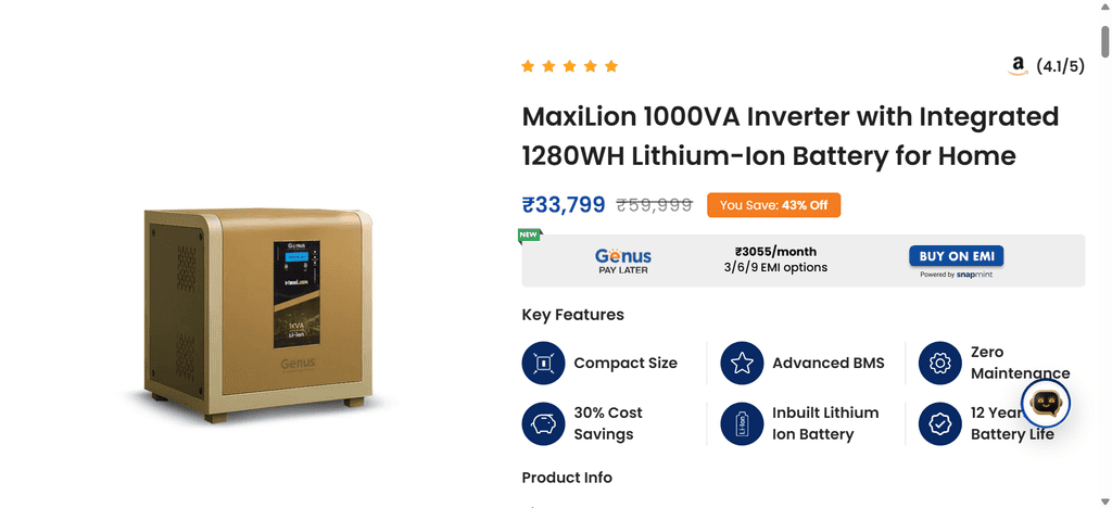 Genus MaxiLion One 1000VA