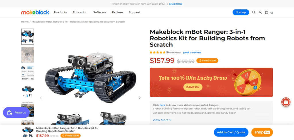 Makeblock mBot Ranger: 3-in-1 Robotics Kit