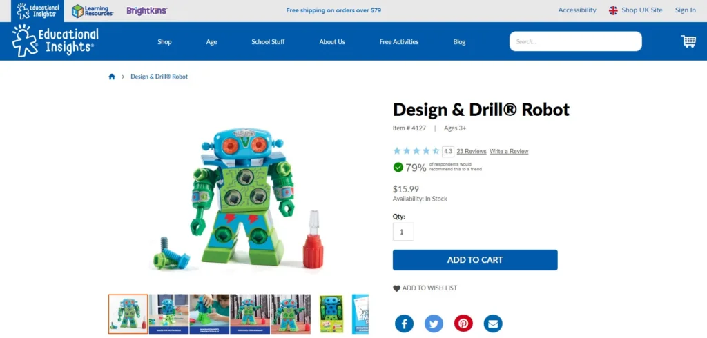 Educational Insights Design and Drill Robot