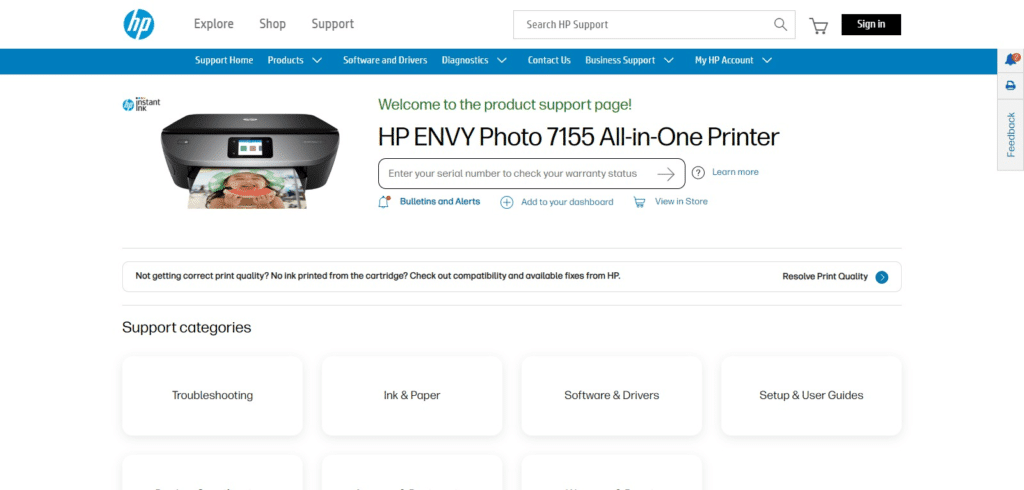 HP ENVY Photo 7155 All-in-One Printer