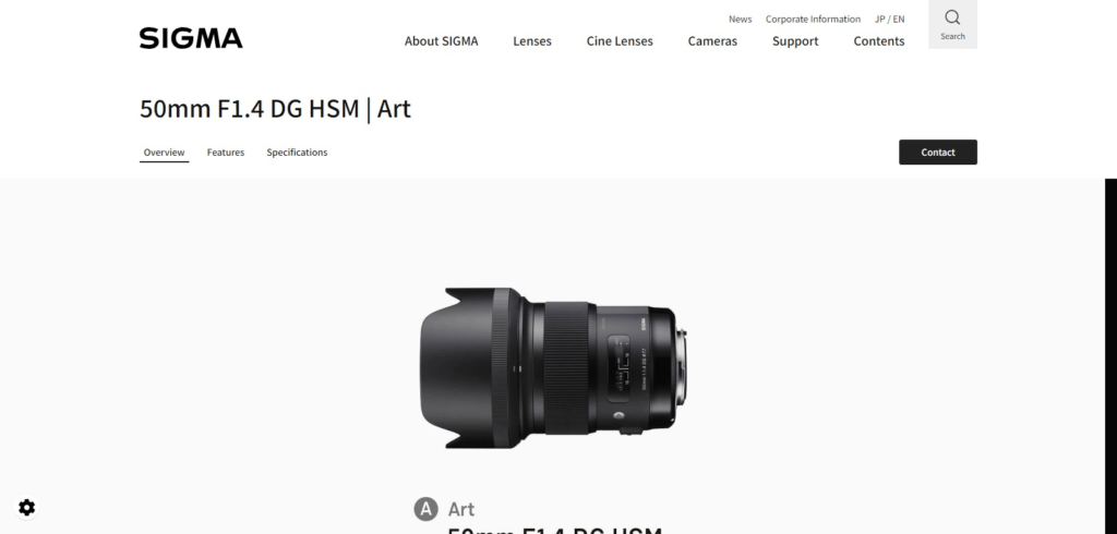 Sigma 50mm f/1.4 DG HSM Art (Best Lenses for DSLR Cameras in Today’s Market)