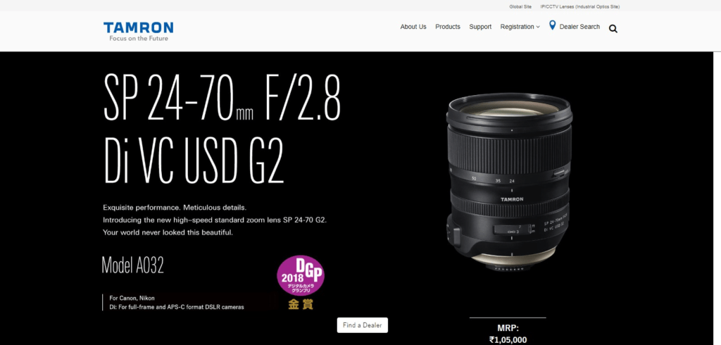 Tamron SP 24-70mm f/2.8 Di VC USD G2