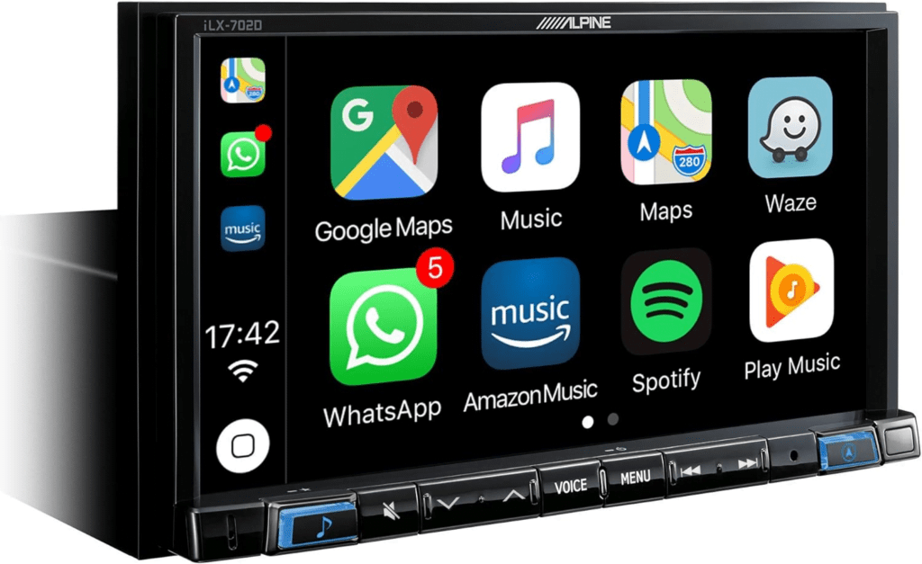 Alpine iLX-702D (Top Apple CarPlay Wireless Adapters to Make Driving Safe)