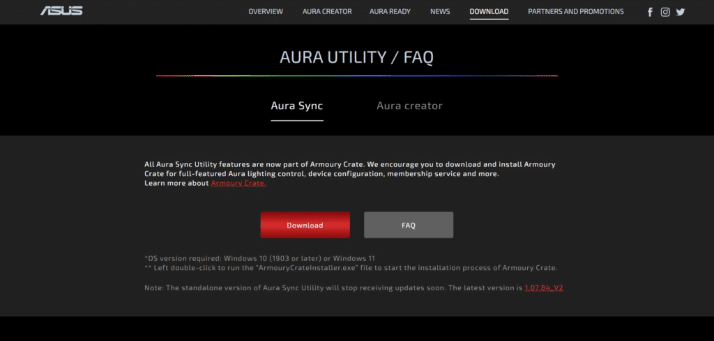 ASUS Aura Sync (Best RGB Software to Keep Rainbows at Your Fingertips )
