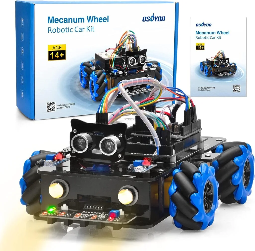 OSOYOO Omni-direction Mecanum Robot Car for Arduino Raspberry Pi