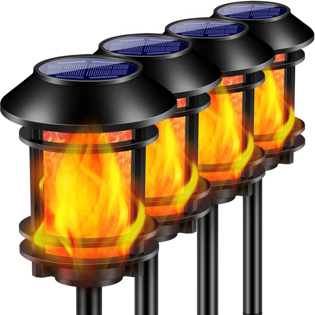 TomCare Flickering Flame Solar Lights