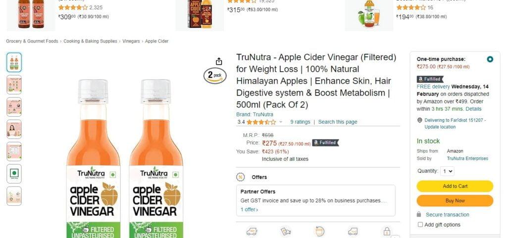 TruNutra - Apple Cider Vinegar